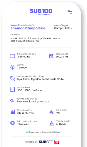 Celular com o app do CRM SUBSEEOn